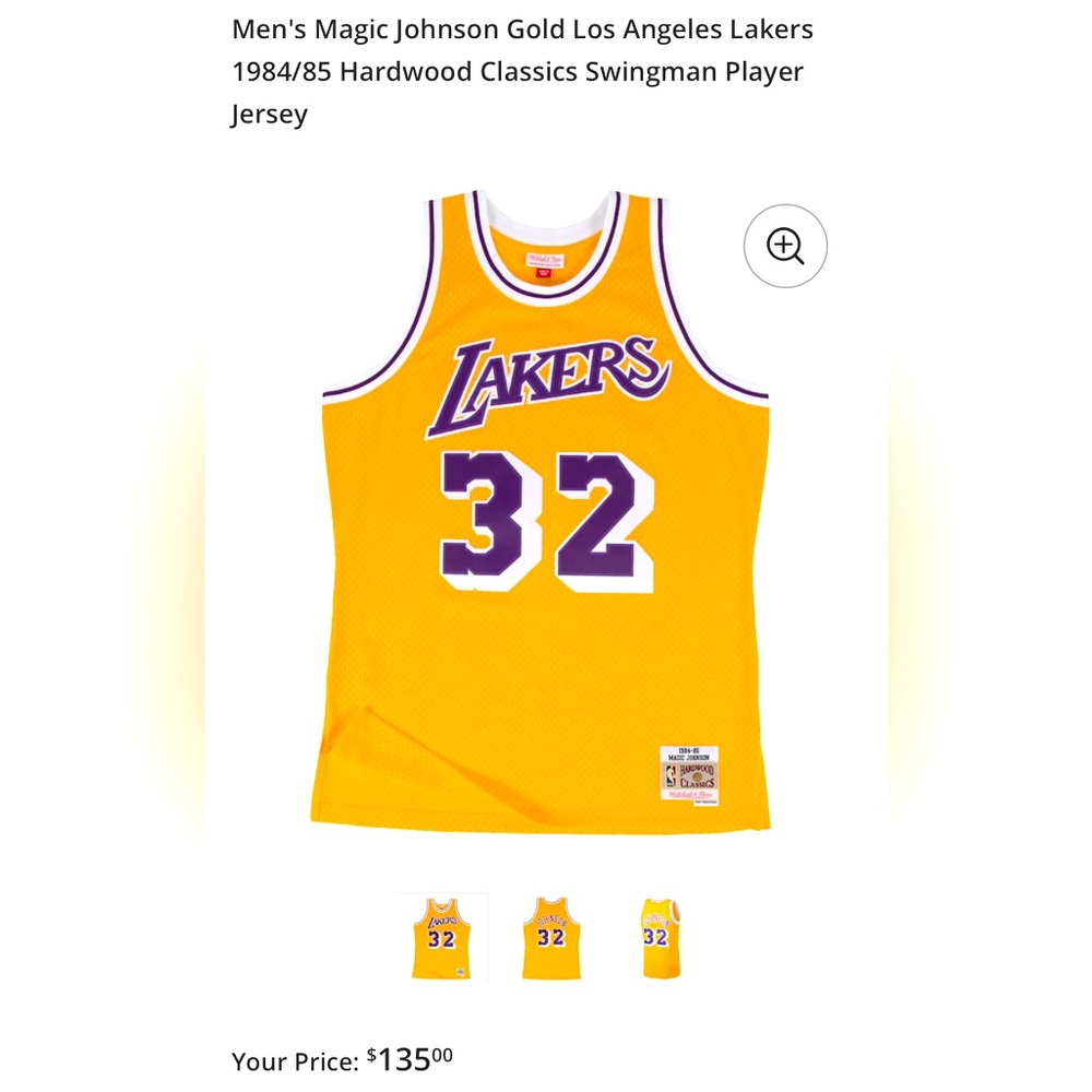 Mitchell & Ness Magic Johnson Jersey Sz Medium. Worn once, great condition.